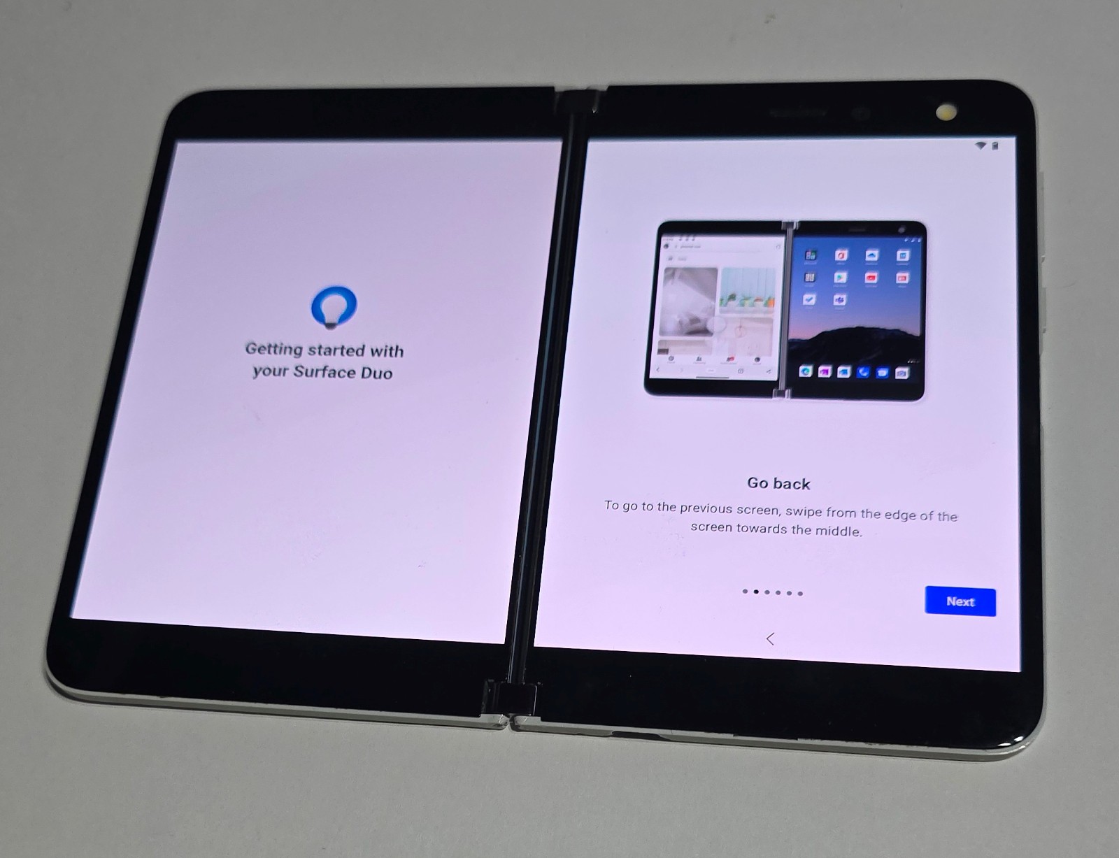 Unused OEM Glacier White Microsoft Surface Duo 256GB Unlocked Android Phone Only