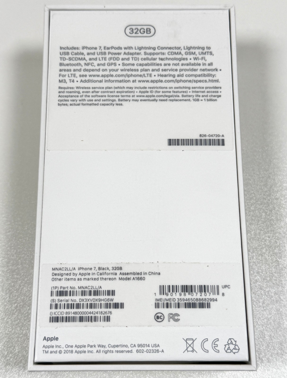 Apple iPhone 7 32GB Black Unlocked A1660 iOS 12 New Open Box