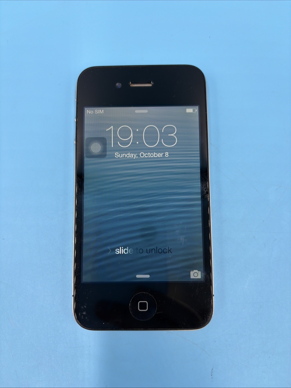 Apple iPhone 4 – 8GB – Black A1332 -For Parts Or Repair Good screen Bad Home Btn