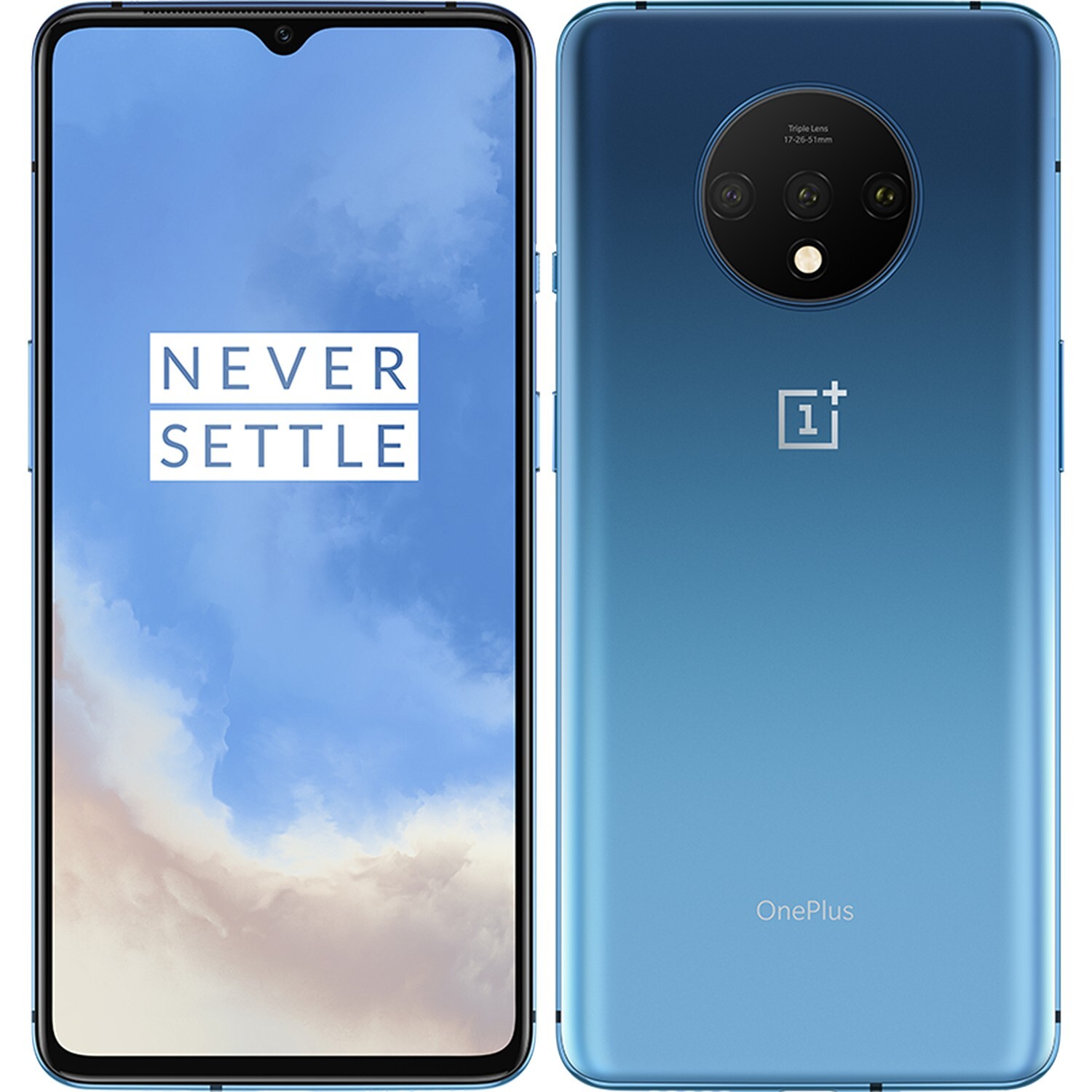 OnePlus 7T 4G Glacier Blue 128GB + 8GB Dual-SIM Unlocked GSM NEW