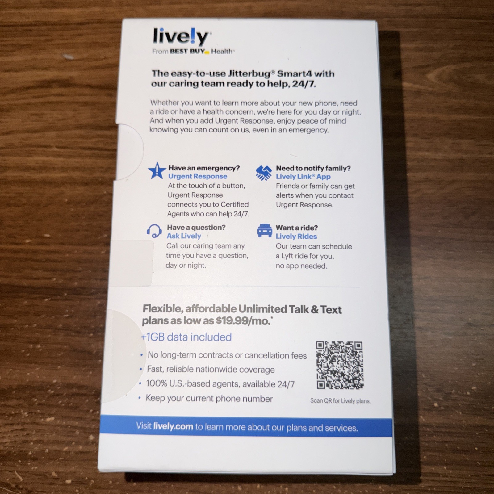 Lively Jitterbug Smart4 Smartphone for Seniors BRAND NEW SEALED IN BOX.