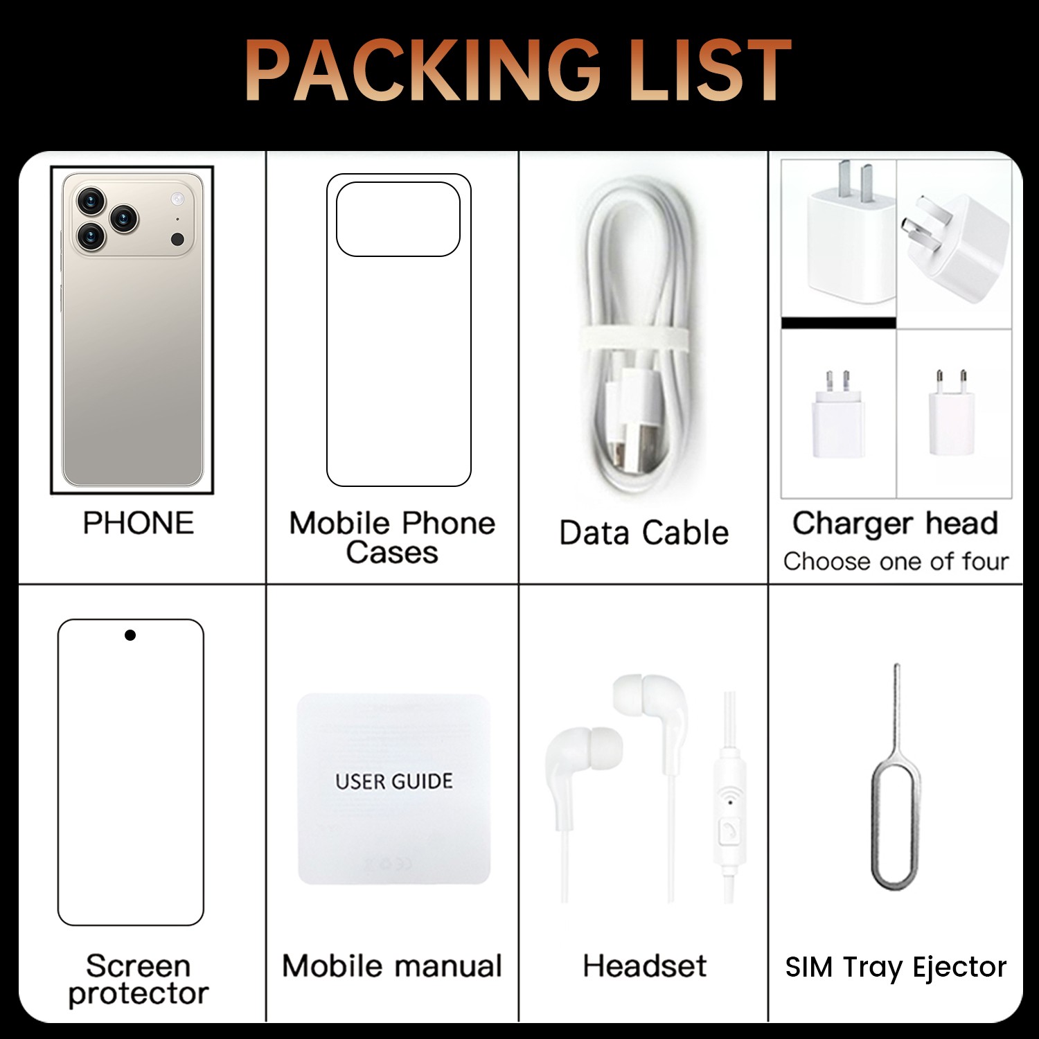 Unlocked G17 Pro Max Cell Phone 256GB 5G Smartphone Dual Sim Android Cheap Phone