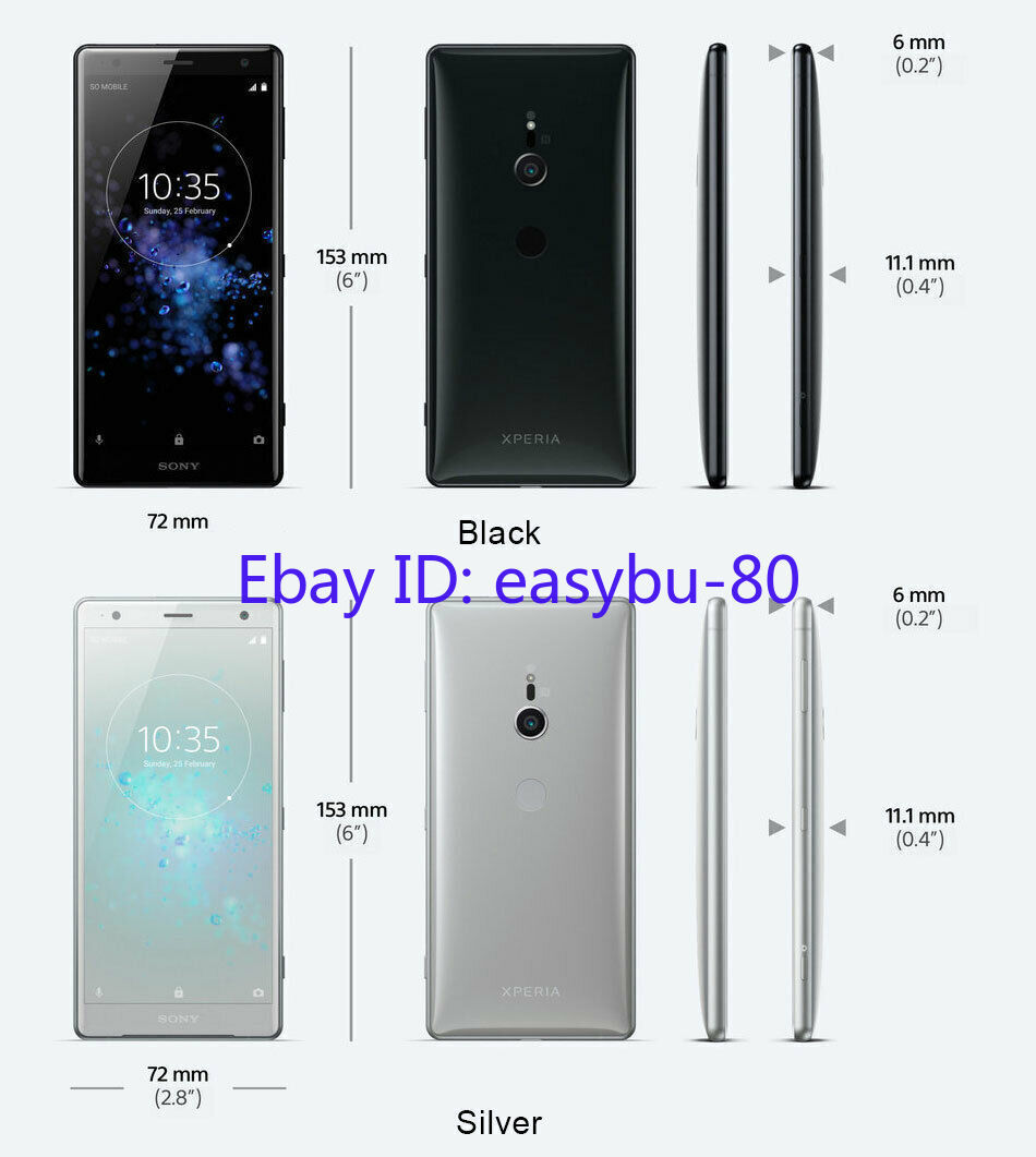 Sony Xperia XZ2 H8216 H8266 H8296 64GB 19MP Unlocked Smartphone- New Unopened