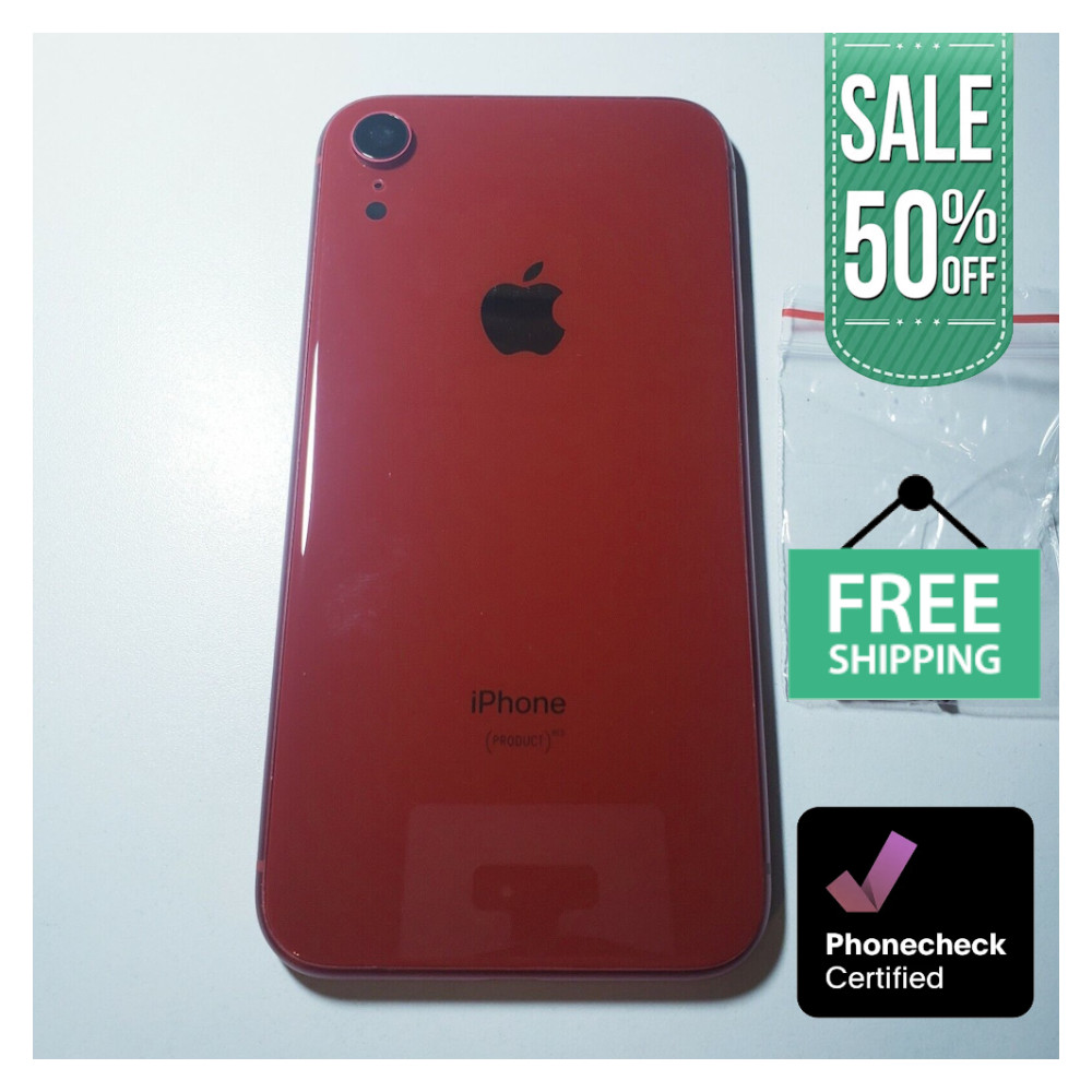 Apple iPhone XR Black Red White 64GB Fully Unlocked Smartphone ATT Verizon iOS