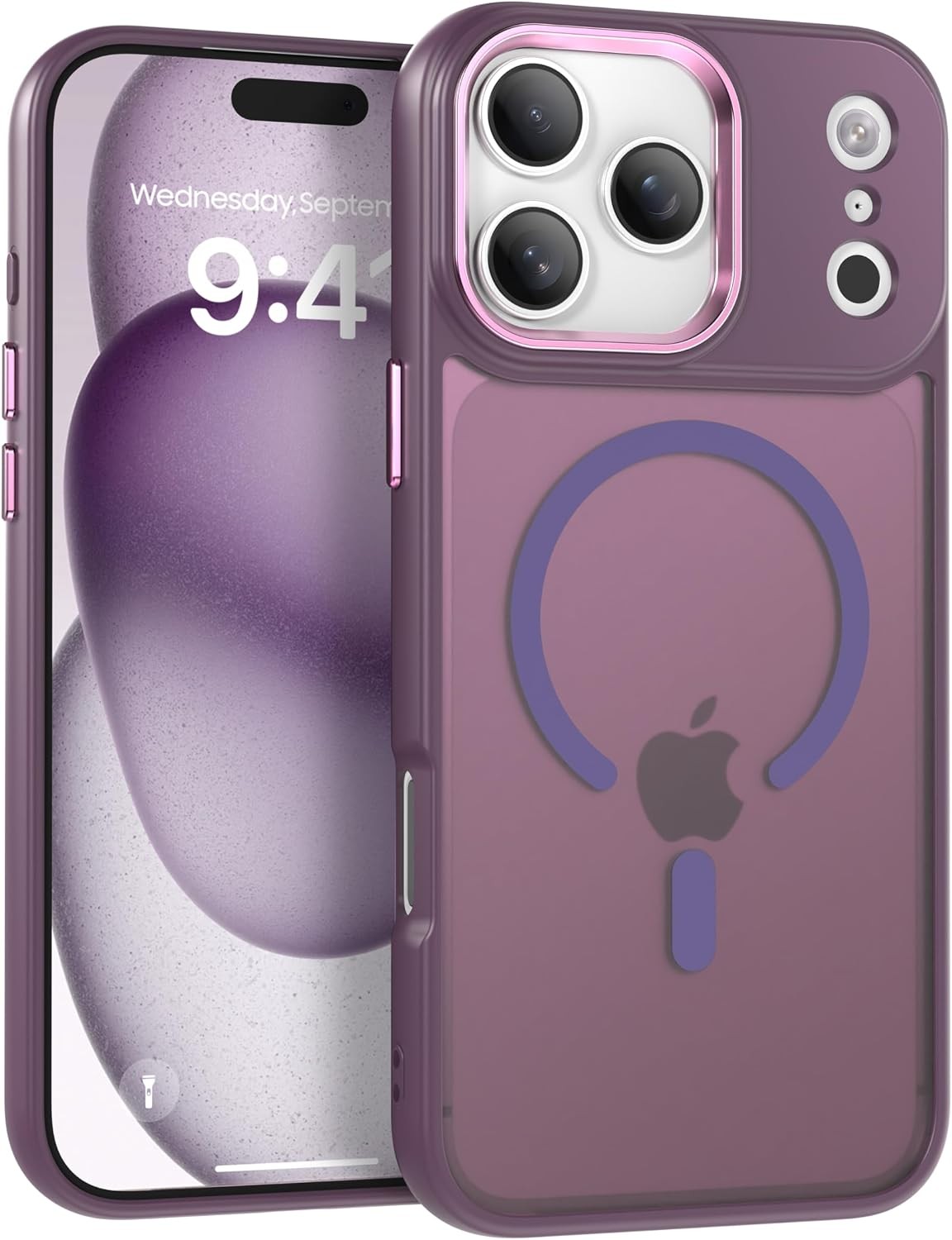 Magnetic Case for iPhone 13 Pro Max – Translucent Matte Slim Thin Shockproof Cov