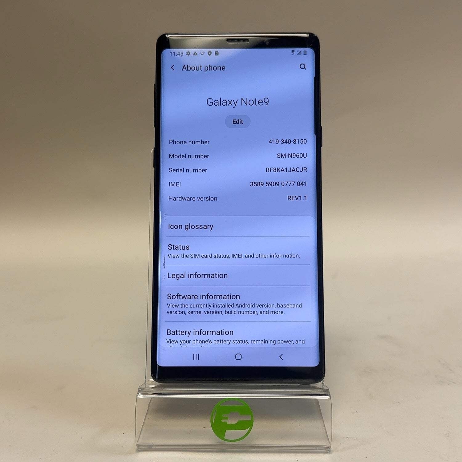 Unlocked Samsung Galaxy Note 9 6GB RAM 128GB SM-N960U Black