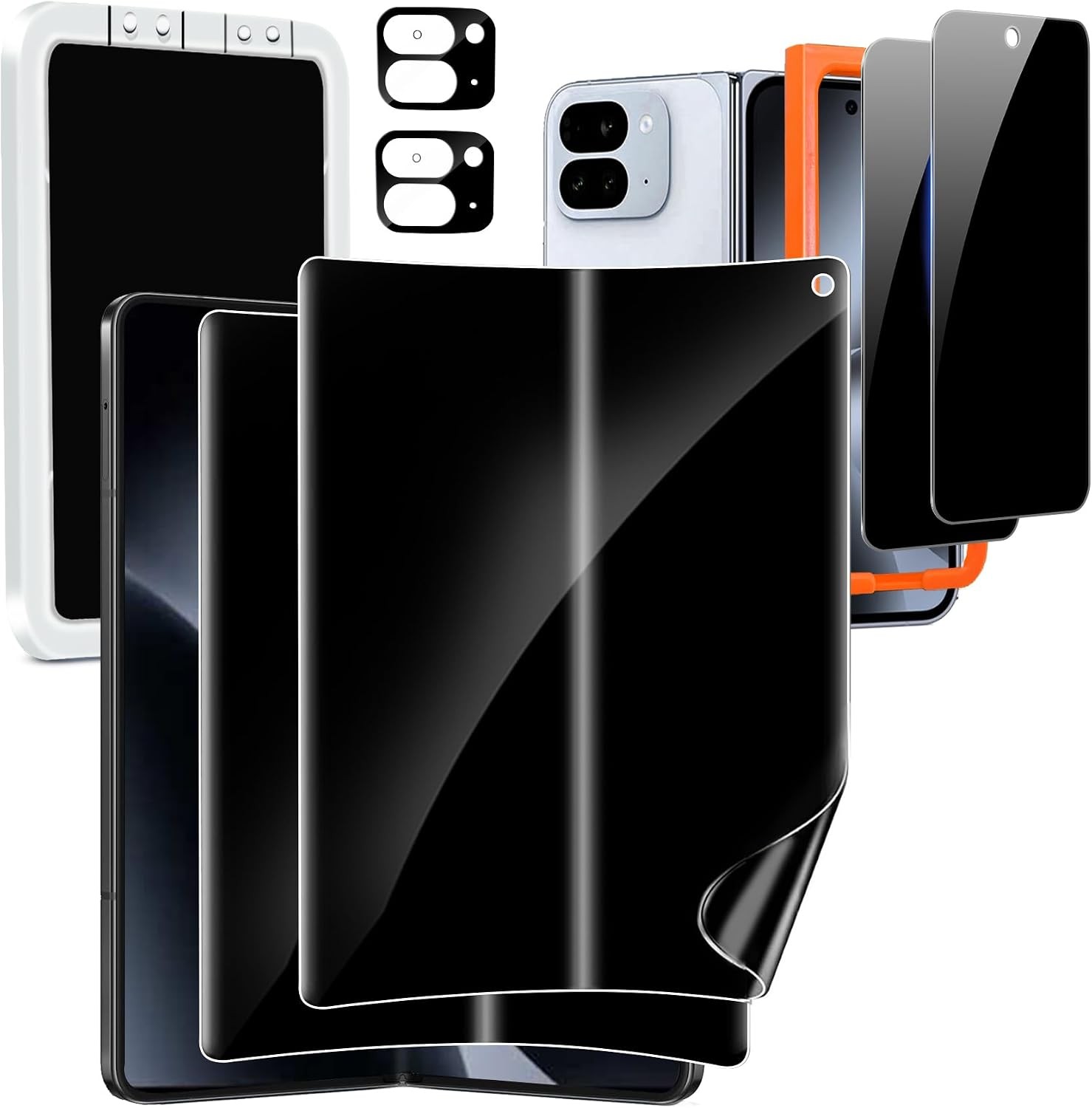 6 in 1 Anti-Spy Film & Lens Protector Set for Google Pixel 10 Pro, 2 Pack