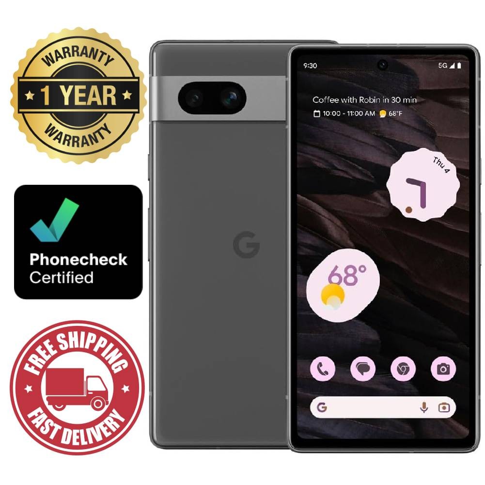 Google Pixel 7a – 128 GB – Charcoal (Unlocked) Smartphone – Excellent