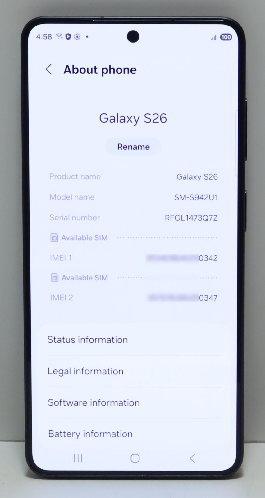 Samsung Galaxy S26 256GB (Unlocked) 6.3″ SM-S942U1 Black