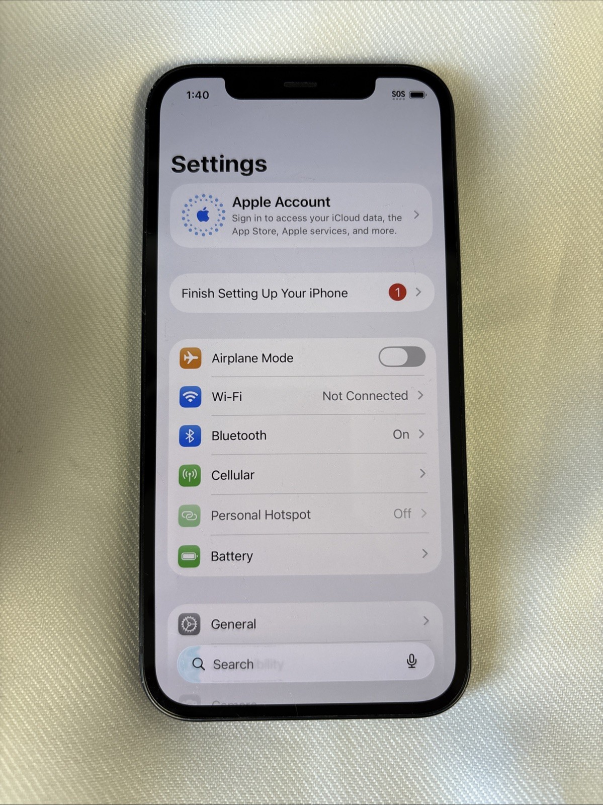 Apple iPhone 12 64GB – A2172 MGEF3LL/A Tested Works Factory Reset