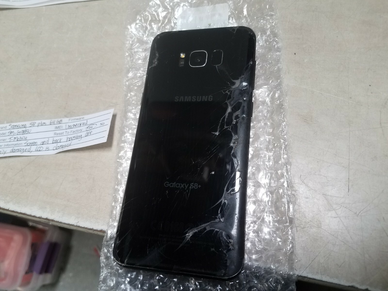 Samsung Galaxy S8 SM-G955U – 64GB – Midnight Black (T-Mobile) as is #129