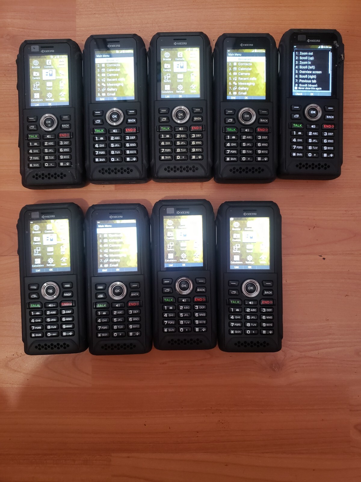 Lot of 9 Kyocera E4750 Sprint 8 GB Rugged Smartphone Black