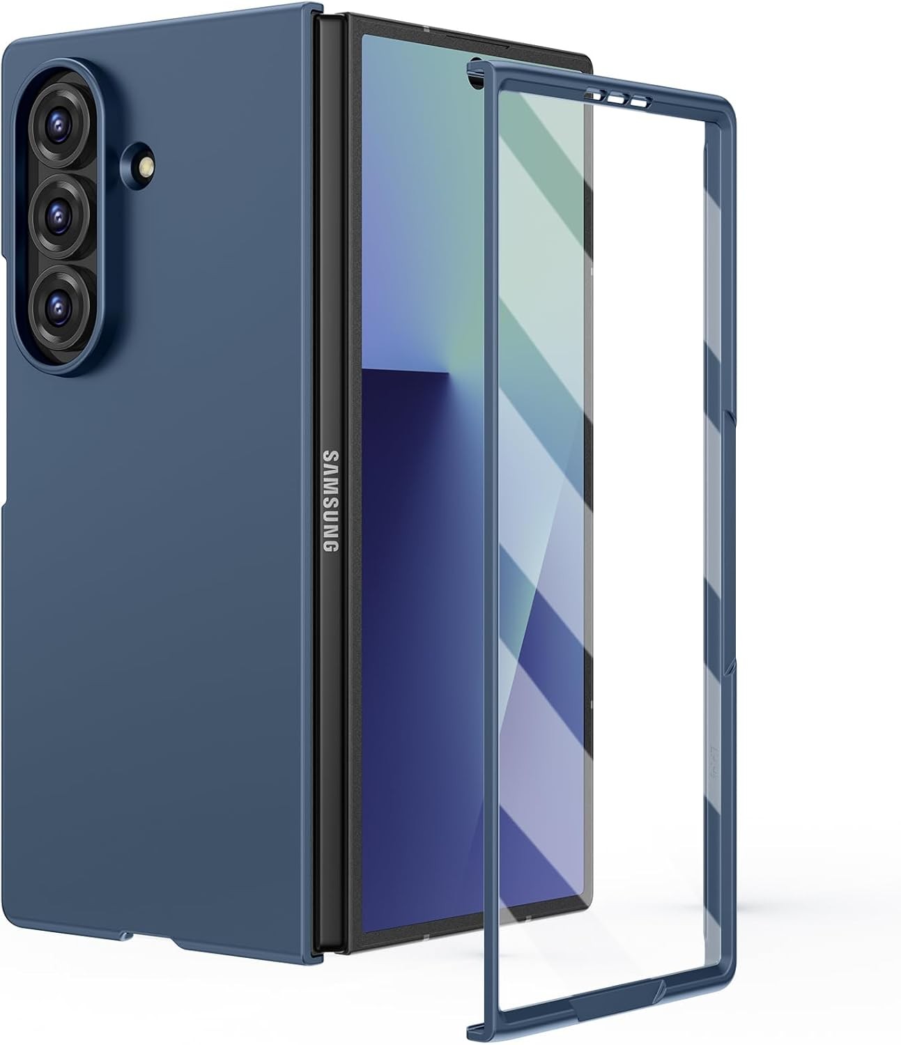 Hard PC Protective Full Body Case in Blue for Samsung Galaxy Z Fold 7 5G