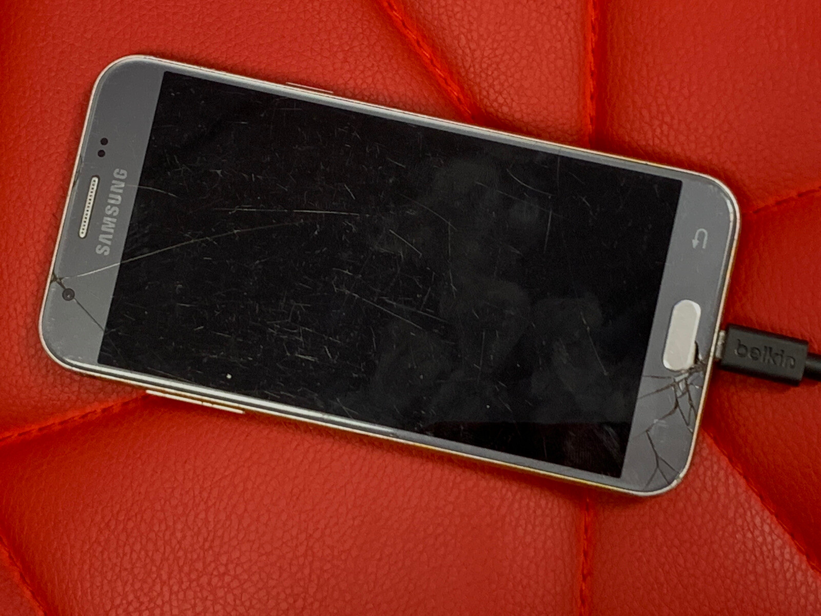 SAMSUNG GALAXY J3 EMERGE SM-J327T1 BOOST CRACKED FRONT SCRATCHED BACK