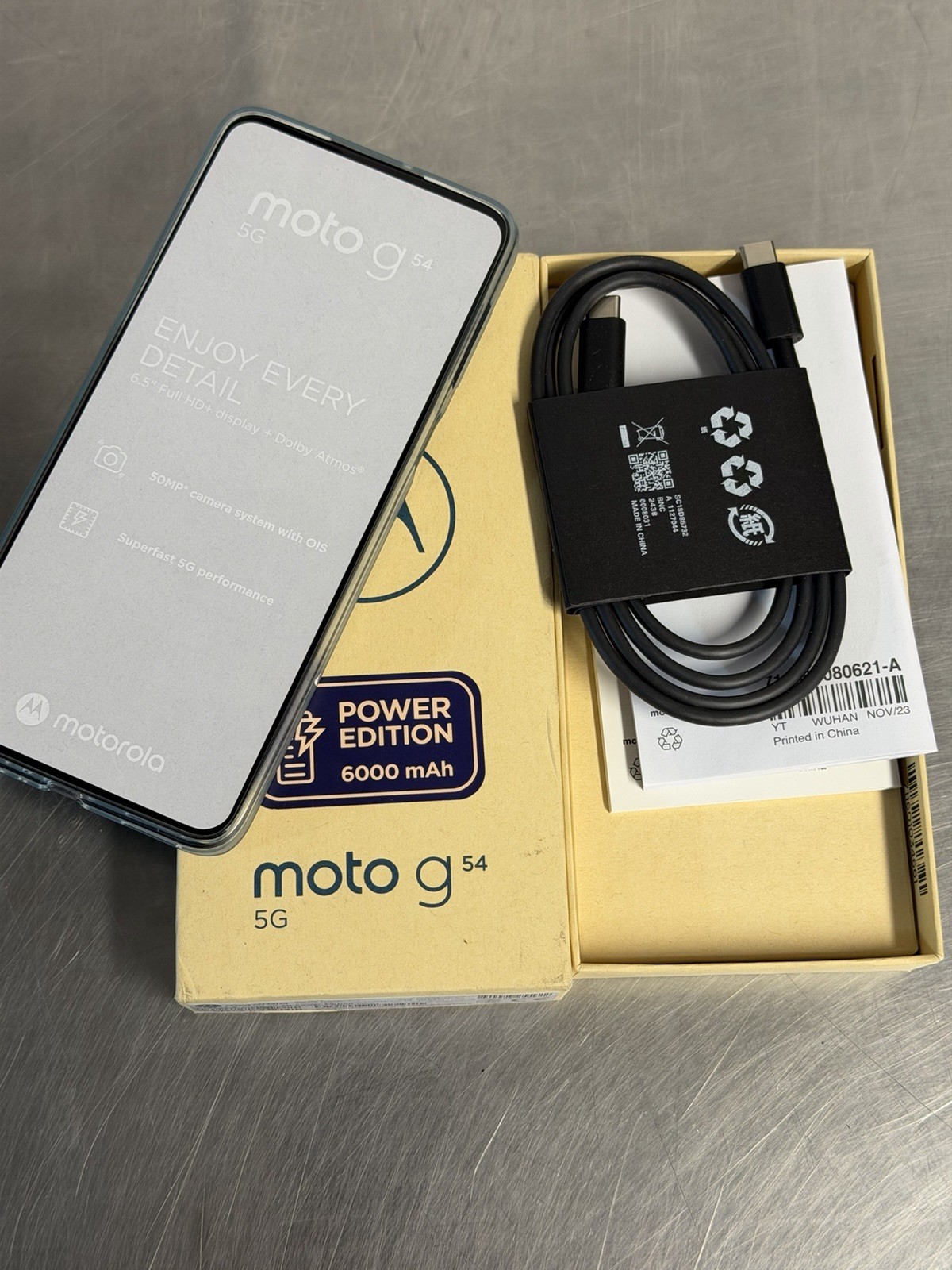 MOTOROLA g54 5G (Blue, 256 GB)(12GB RAM)6.5 inch 50MP Unlocked Global Version.