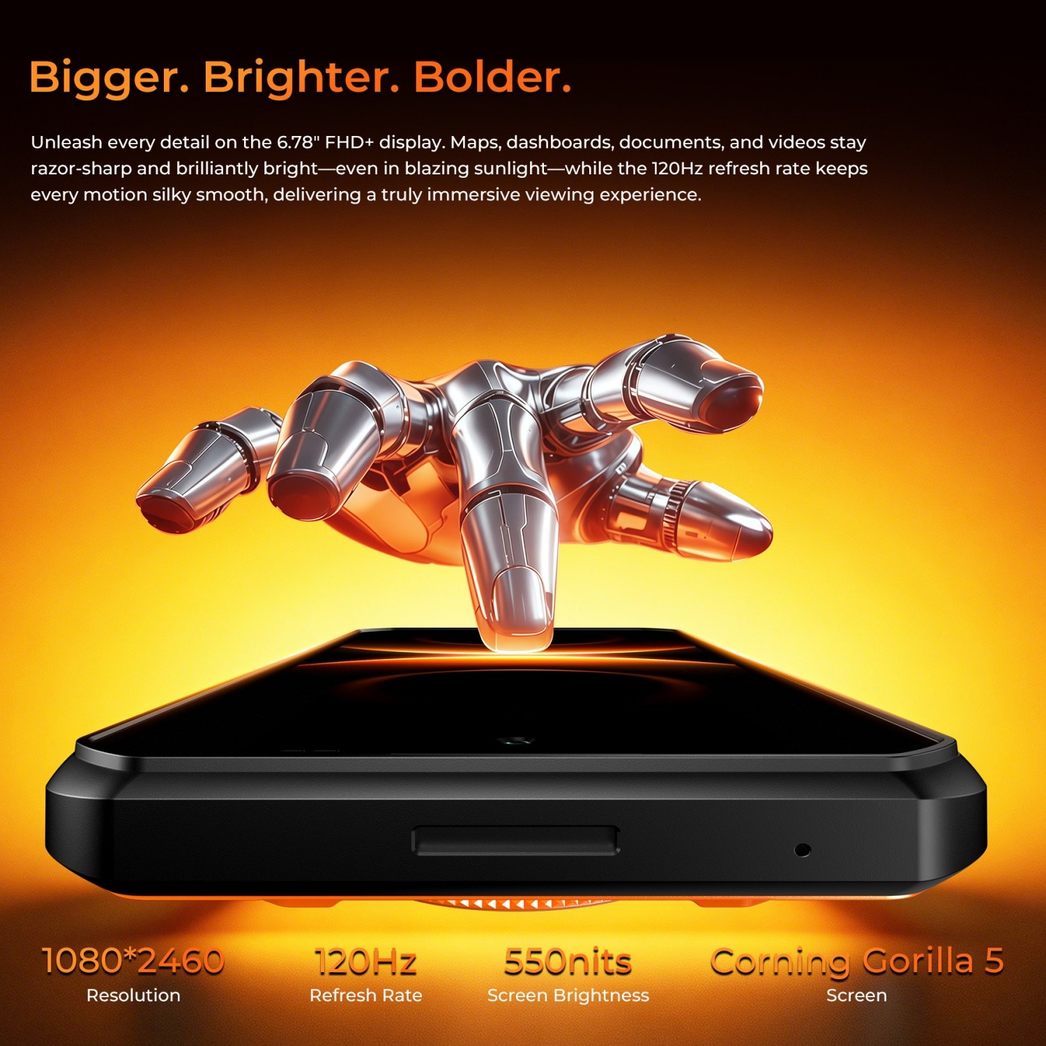 2026 OUKITEL WP500 5G Rugged Phone 36GB+1TB 6.78” FHD+ 10000mAh Android 16 NFC