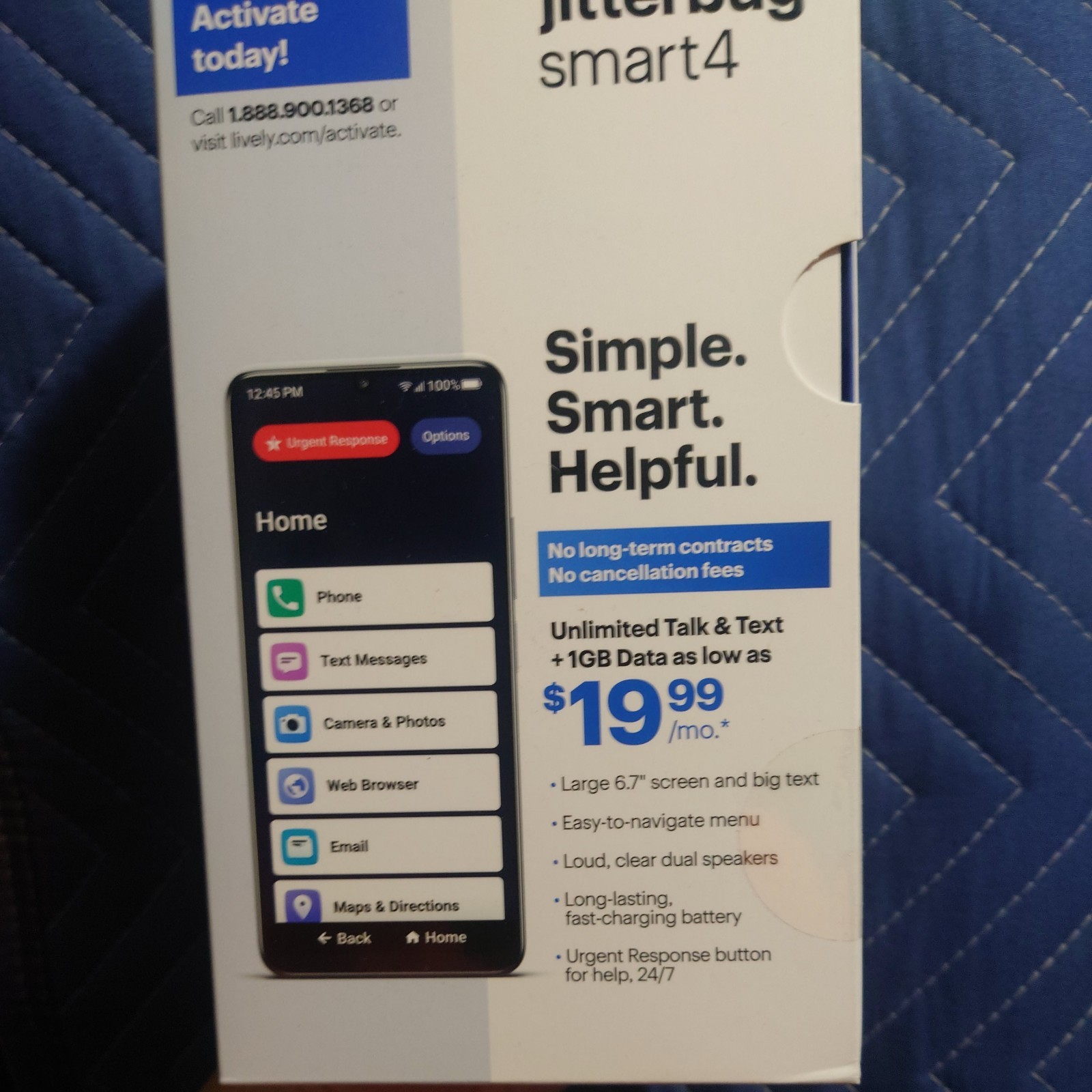 Jitterbug Smart 4 Smartphone for Seniors | Sealed in Box