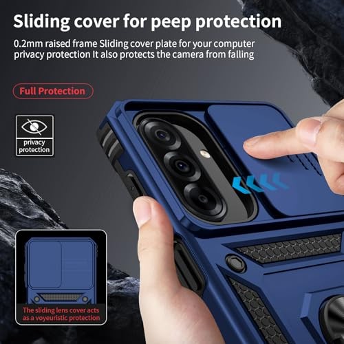 Samsung Galaxy A36 5G Case with Camera Lens Cover, 10 FT Drop Protection, Magnet