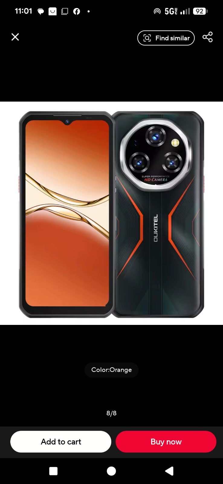 OUKITEL WP55 Pro 5G Rugged Phone Android 15 48GB+512GB 11000mAh 108MP 6.6” NFC