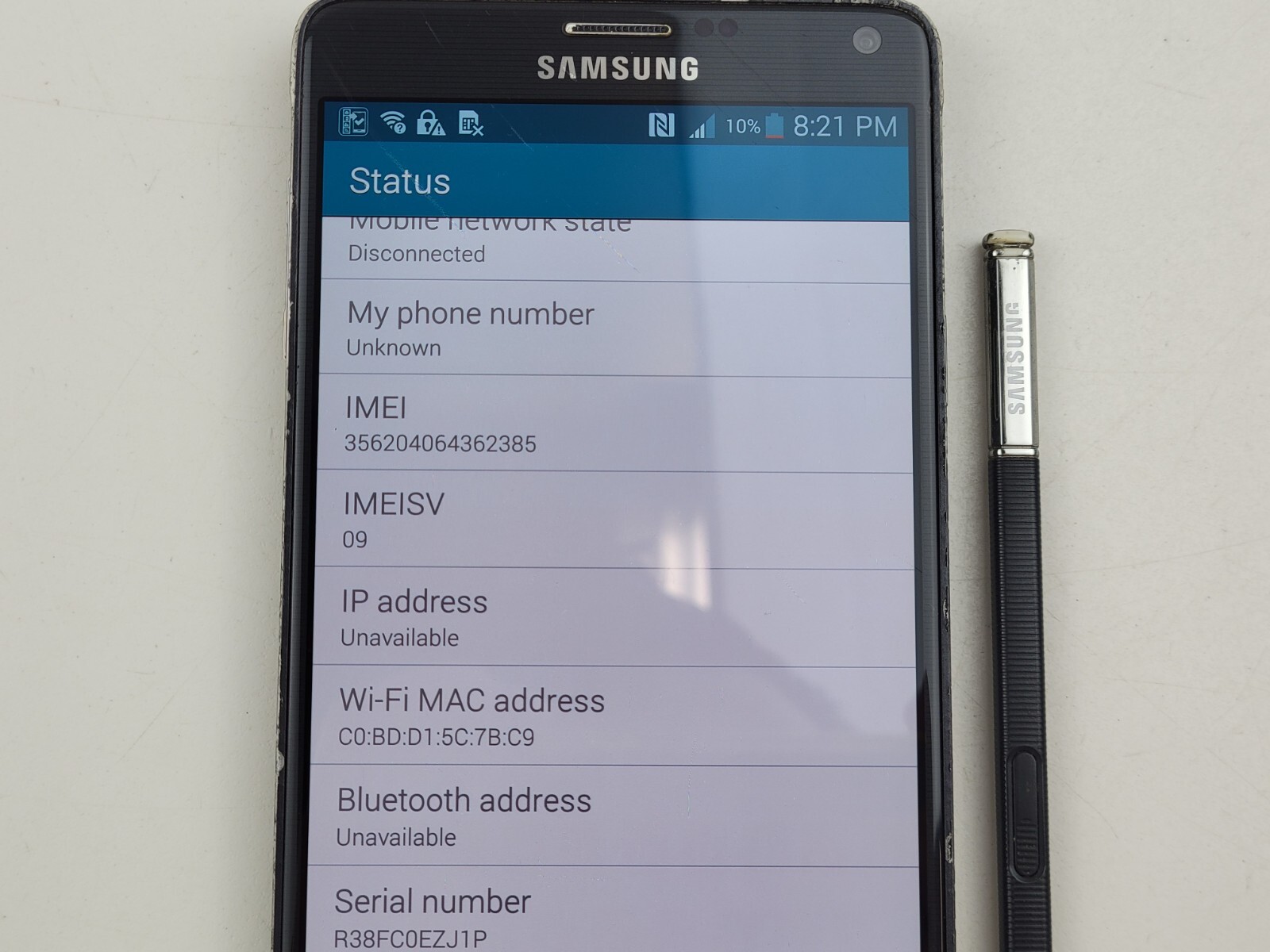 Samsung Galaxy Note 4 (SM-N910A) 32GB (AT&T) Smartphone – Clean IMEI – J9621