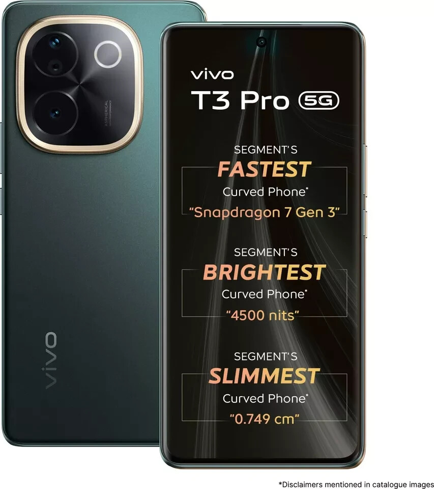 vivo T3 Pro 5G (Green 256 GB 8GB RAM) 6.77″ Snapdragon 7 Gen 3 Global Version.