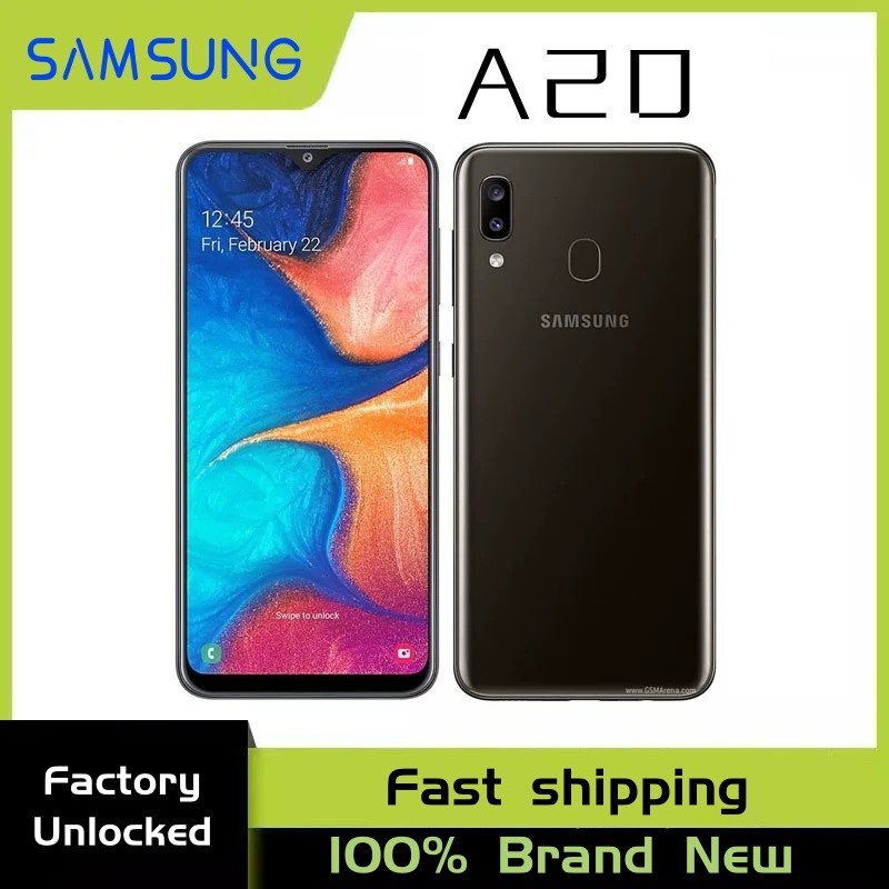 New Sealed-Samsung Galaxy A20 SM-A205U1 32GB+ 3GB Black 6.4″ Unlocked Smartphone