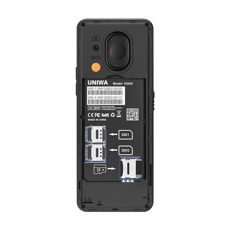 2.4″ 4G Mobile Dual SIM Big Button FM Radio Cell Phone SOS Keyboard UNIWA V2000