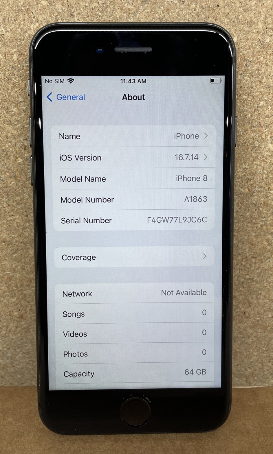 Apple iPhone 8 A1863 MQ722LL/A – 64GB – Gray No Sim Restriction UNLOCKED
