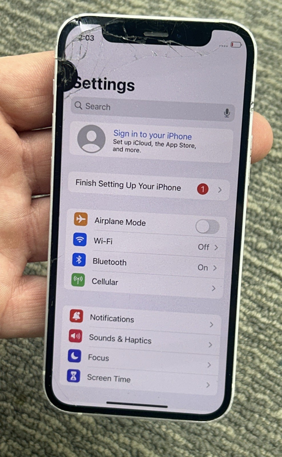 Apple iPhone 12 mini 64GB unlocked [CRACKED BACK GLASS/SCREEN] 961580