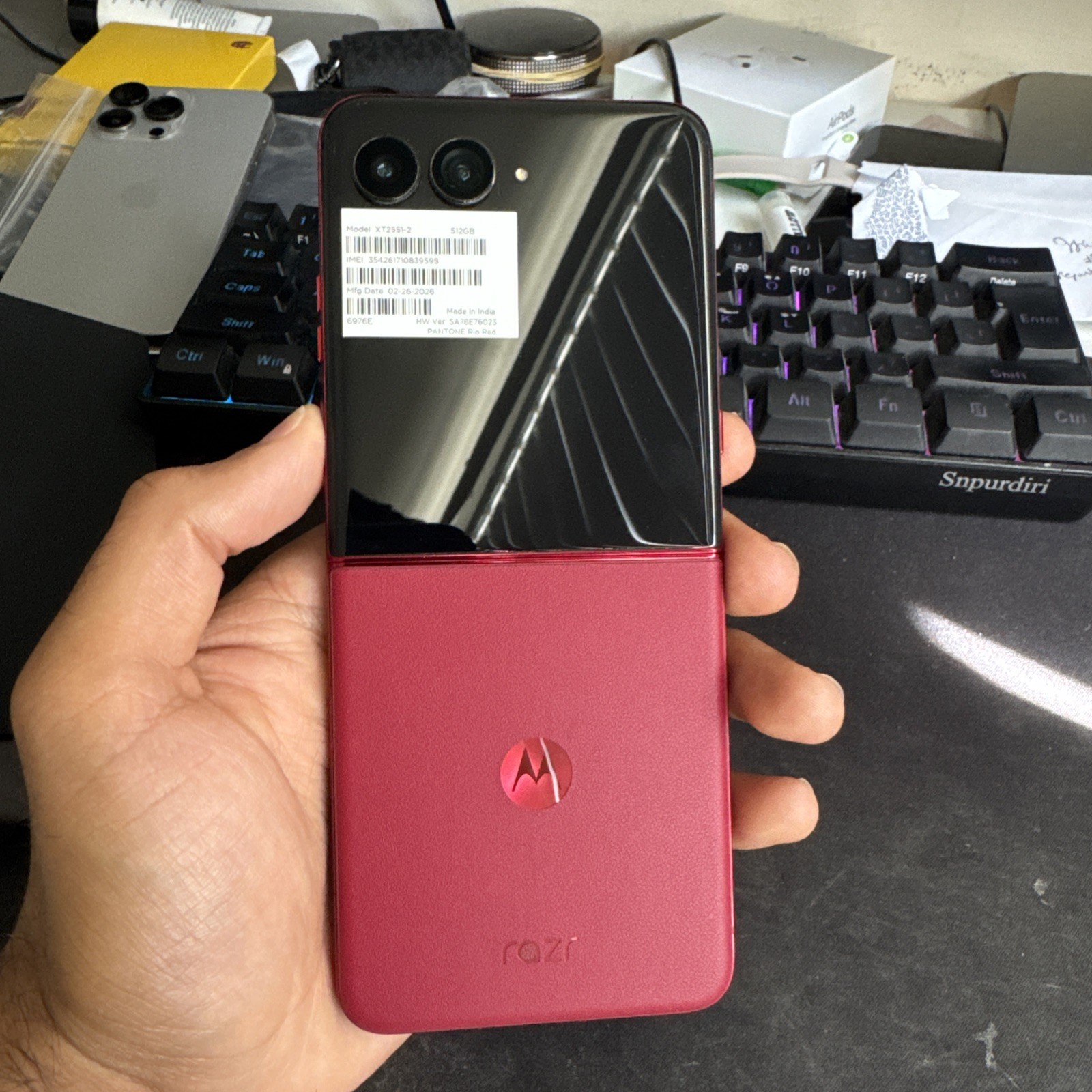 *Read Description ! Motorola RAZR Ultra 2025 512GB, Pantone Rio Red, XT2551-2