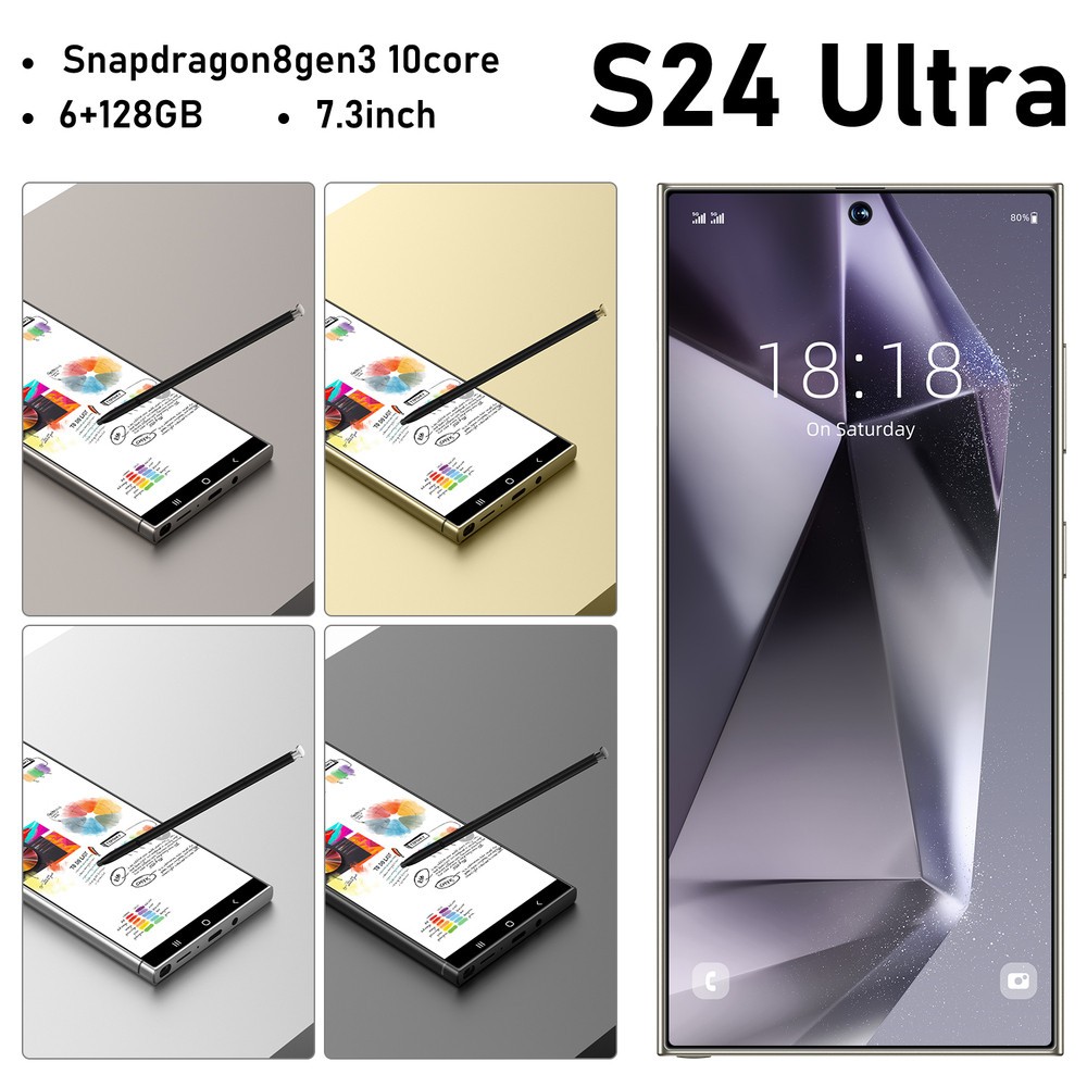 New S24 Ultra 5G Smartphone 7.3″ Factory Unlocked Android Cellphones Dual SIM