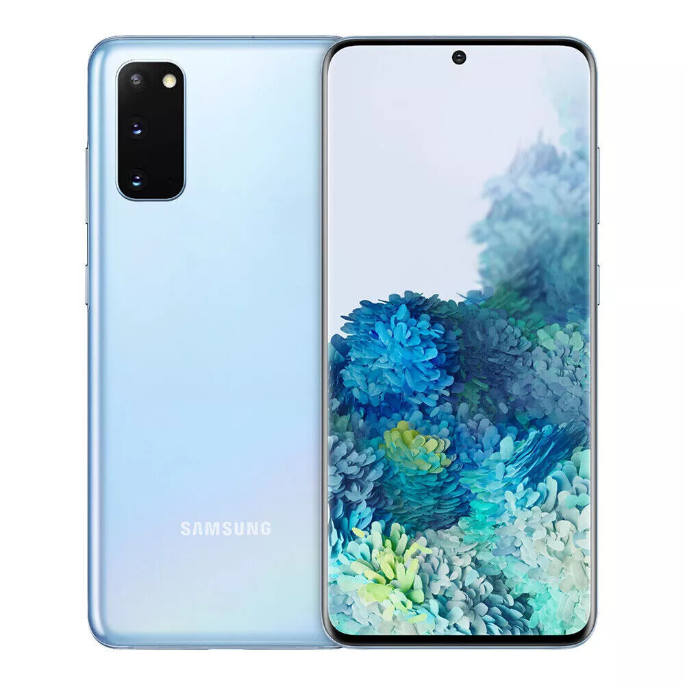Samsung Galaxy S20+ 5G SM-G986U Unlocked 128GB Cloud Blue A Heavy Burn