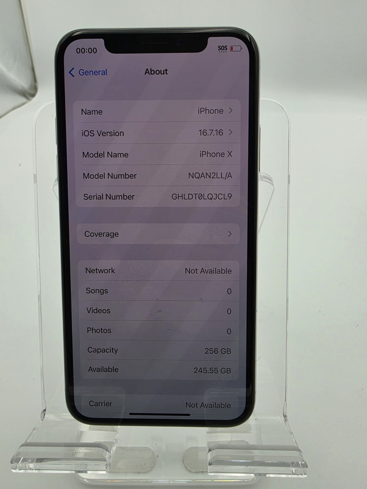 Apple iPhone X 256GB Silver Unlocked BH 93 LCD Issue READ FOR PARTS