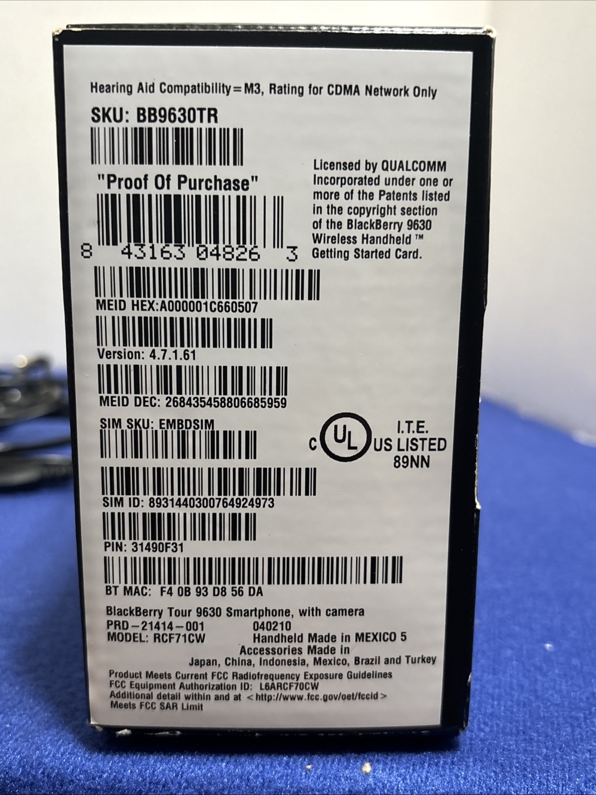 Smartphone BlackBerry Bold 9650