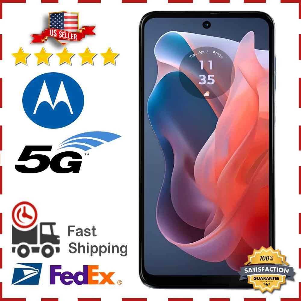 AT&T Prepaid Motorola Moto G Play LTE 2024 (64GB) – Blue: Android- 50MP Camera