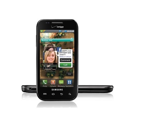 Samsung Galaxy S Fascinate SCH-I500-2GB -r* Black (Verizon)Cell Phone Good