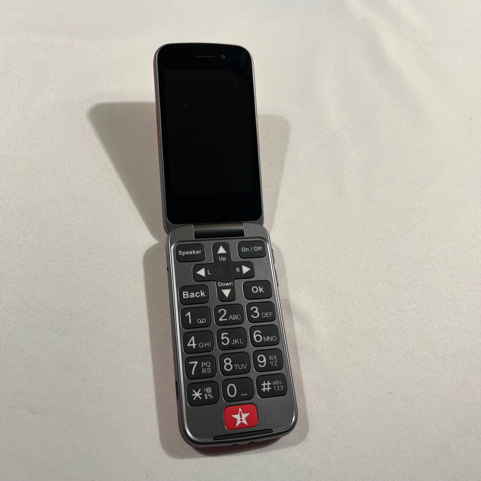 Jitterbug Flip2 Cell Phone for Seniors Red Lively GreatCall Large Buttons Works