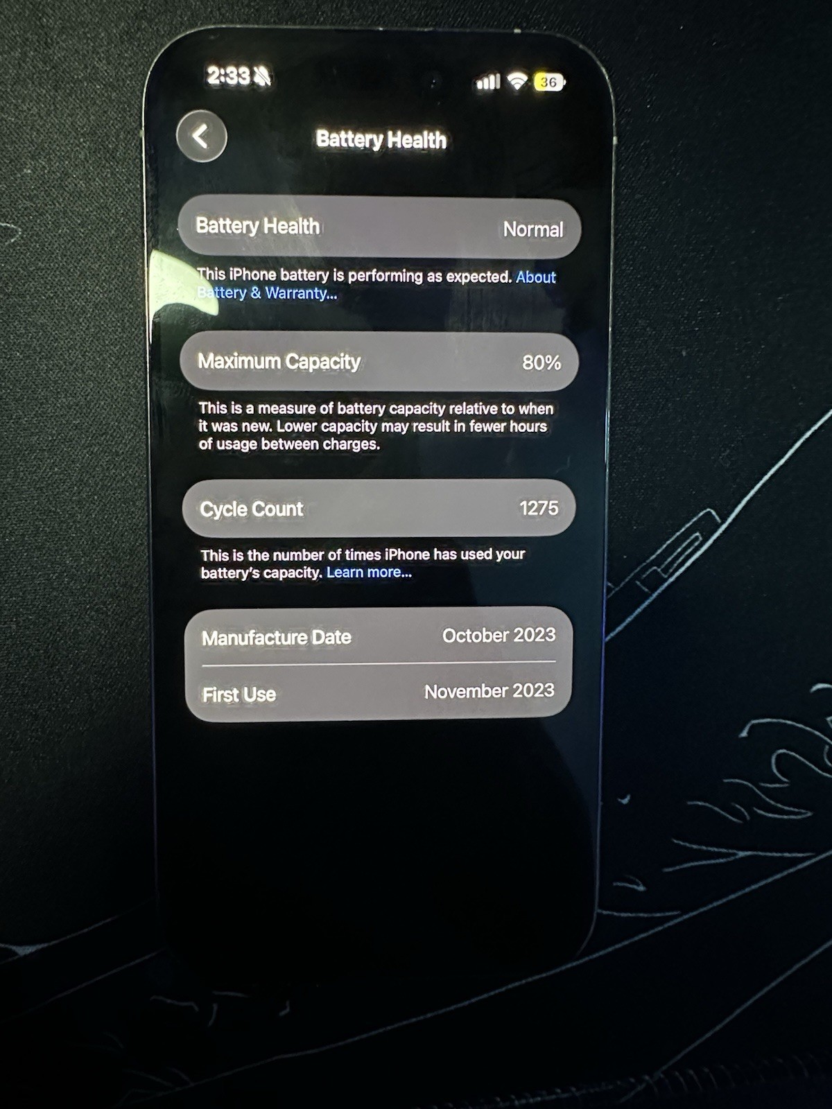 Apple iPhone 15 Pro 128GB Gray Factory Unlocked Grade A- Condition