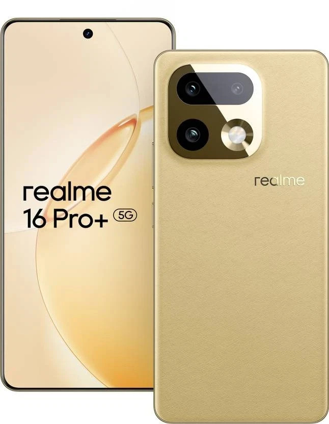 realme 16 Pro+ 5G (Gold, 256GB 12GB RAM) 7 Gen 4 Processor 6.8″ Gobal Version.