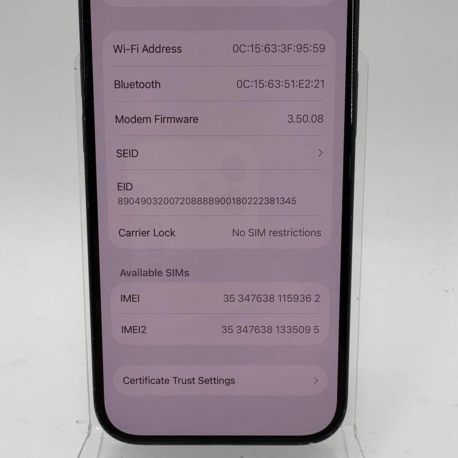Broken Unlocked Apple iPhone 15 128GB 26.5 MTPJ3LL/A Read