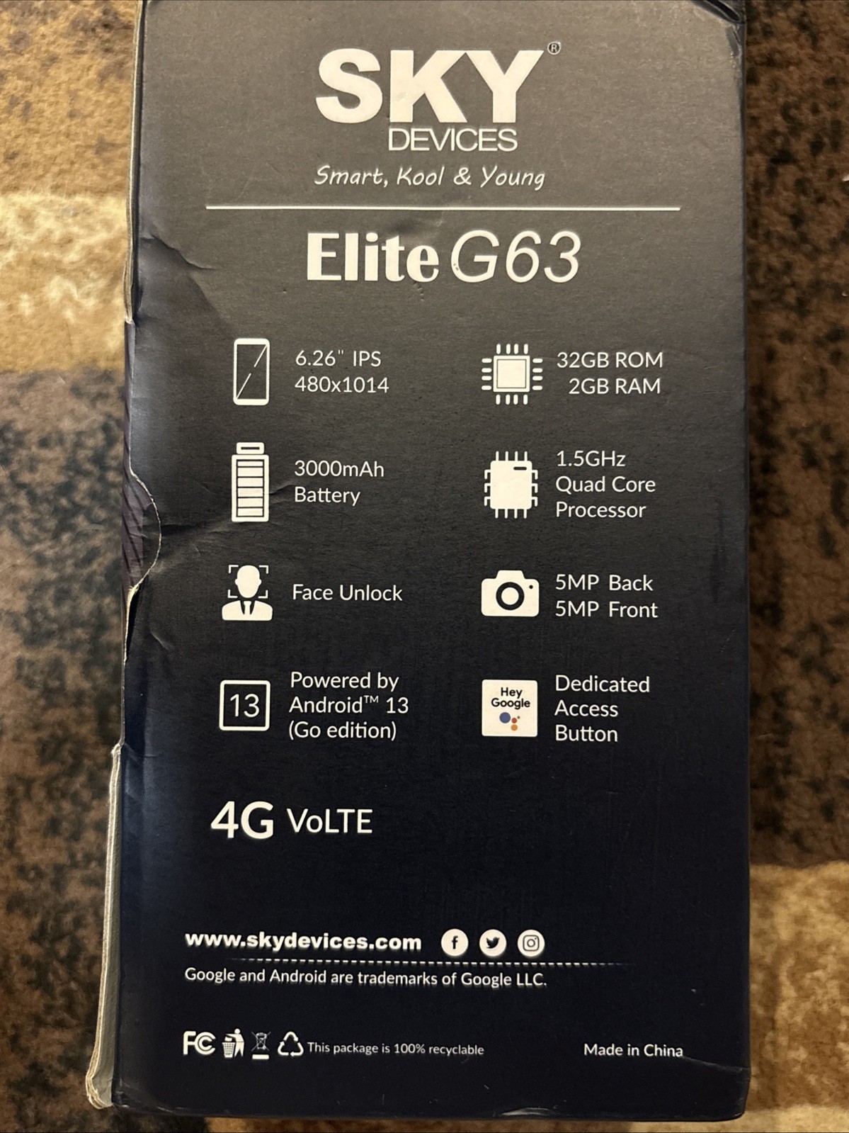 Sky Elite G63, Dual Sim SmartPhone *1.5GHz 6.26″ Screen GSM