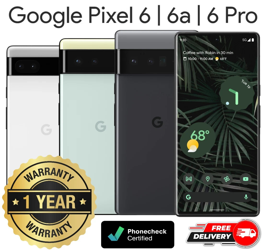 Google Pixel 6 | 6a | 6 Pro – 128GB 256GB 512GB – Unlocked Verizon T-Mobile AT&T