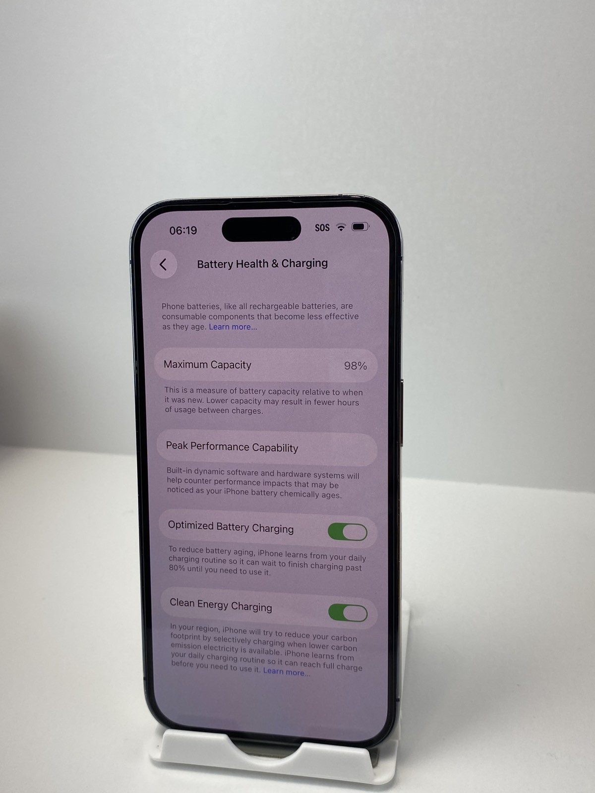 Apple iPhone 14 Pro A2650 512GB Deep Purple 98% battery health Factory Unlocked