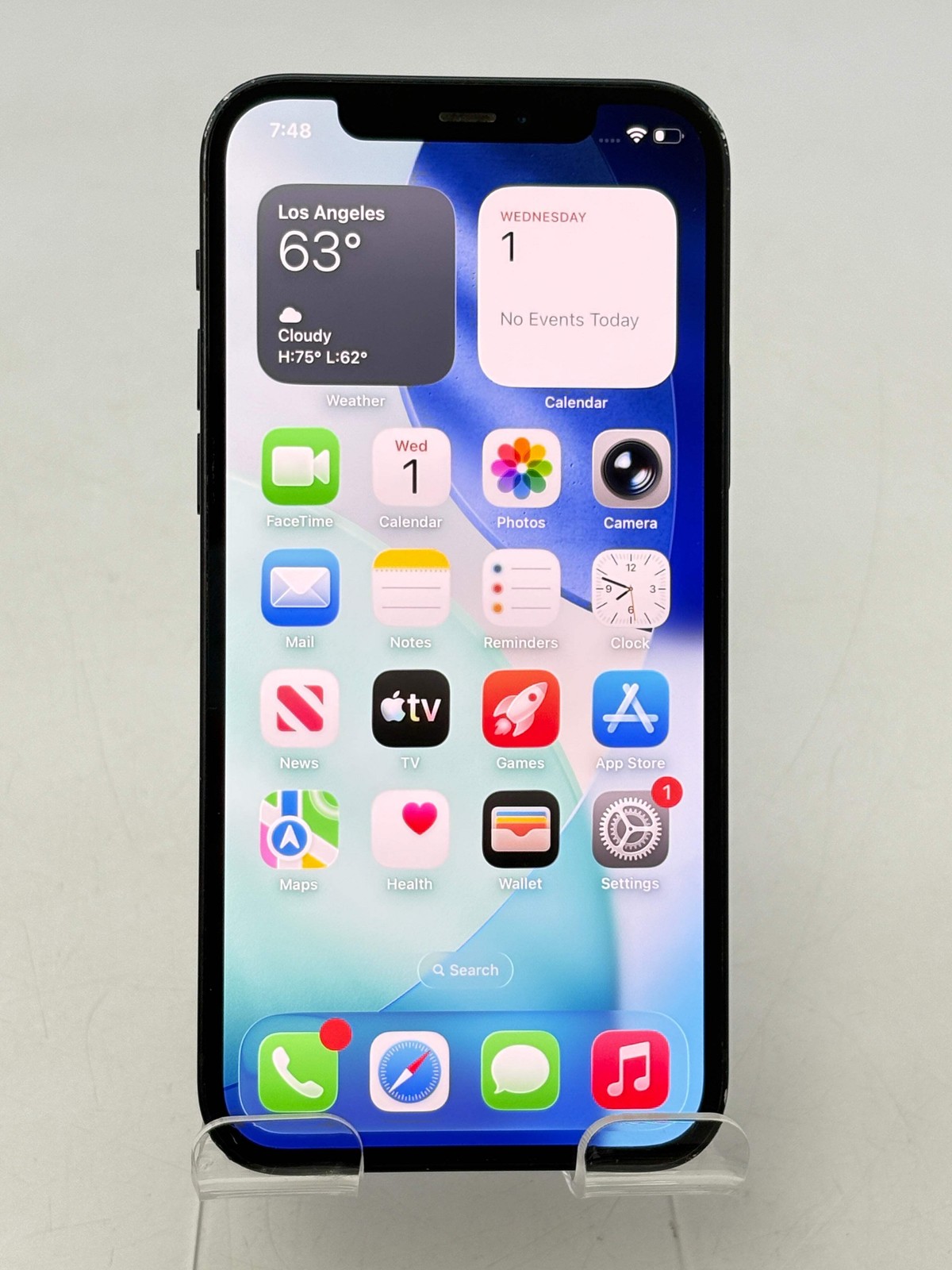 Unlocked Apple iPhone 12 6.1″ A2172 256GB Black BH74% For Parts