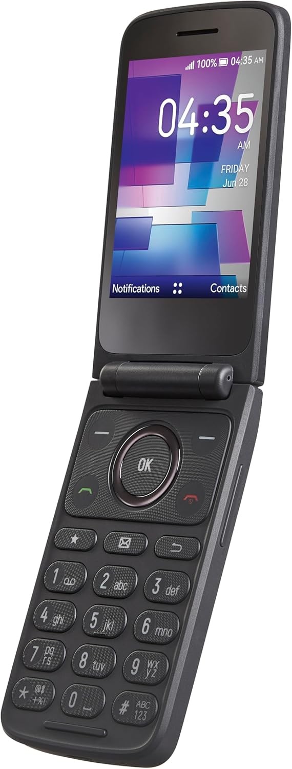 Tracfone, TCL FLIP 3, 16GB, Flip Phone, Stone Gray, 5MP Video Capable Camera, Lo