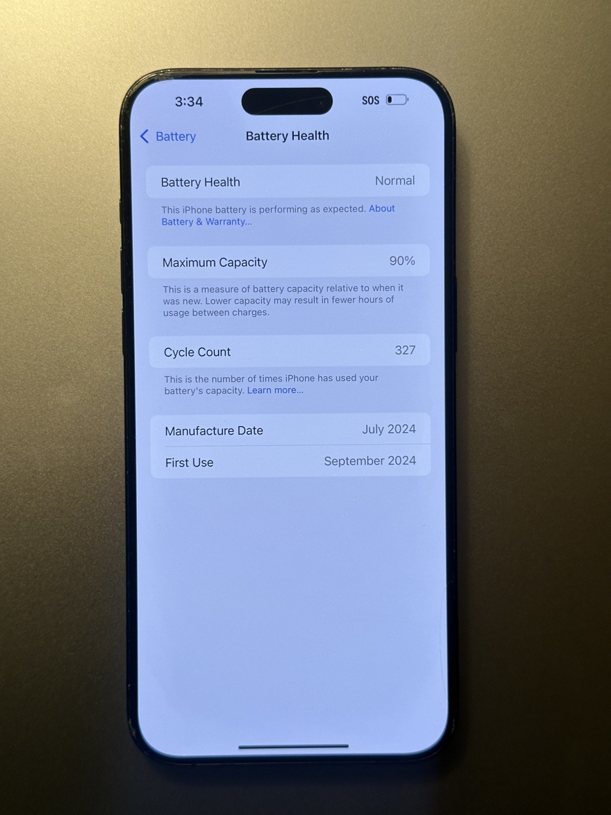 Apple iPhone 15 Pro Max 256GB Blue 90% BH Parts Only eSim