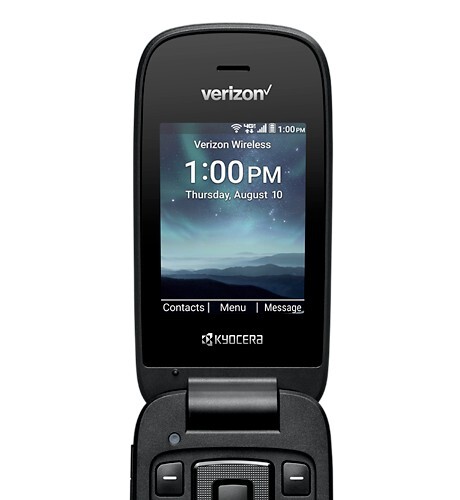 Kyocera Cadence S2720 Verizon Wireless 4g LTE Blue Camera Flip Phone Retail Box