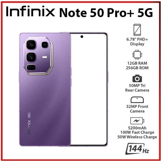 Infinix NOTE 50 Pro+ 5G 256GB+12GB Dimensity 8350 Ultimate 4nm 100x Zoom + OIS