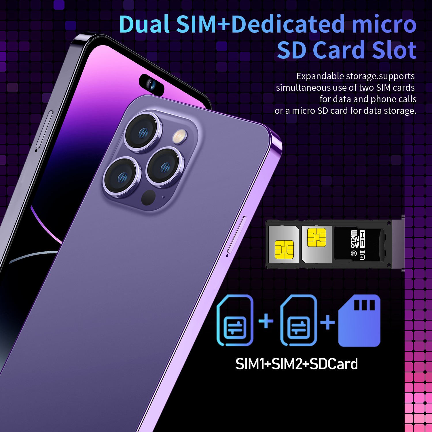 16 Pro Max 5G 128GB Unlocked Cell Phone Smartphone Android Cheap Phone 5000mAh