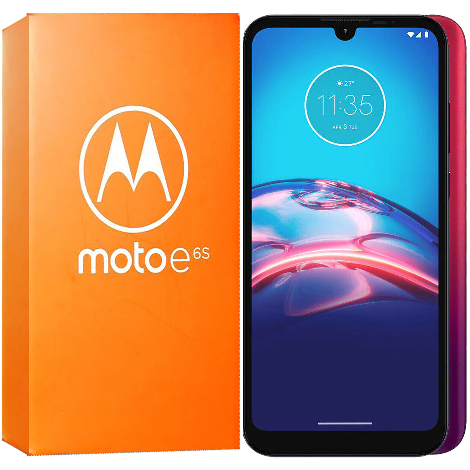 Motorola E6s 4G/LTE Sunrise Red 64GB + 4GB Dual-SIM Unlocked GSM NEW